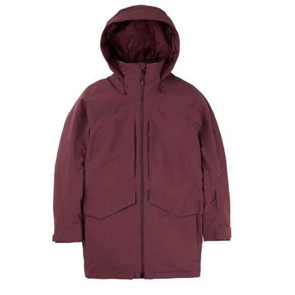 Burton Prowess 2.0 2L Snowboard Jacket sz Medium Women's Burgundy Ski Snow Warm - Picture 1 of 16